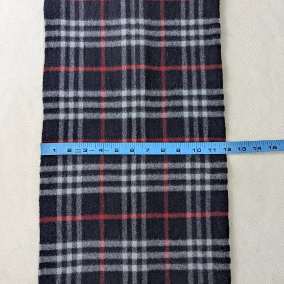 Authentic Burberry's Cashmere Check Scarf Blue – Unisex – Pre-Owned – Great Buy - Picture 7 of 7